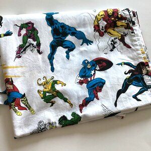 Pottery Barn Kids Superman Flat Sheet Organic Cotton Superhero's Bed Linens